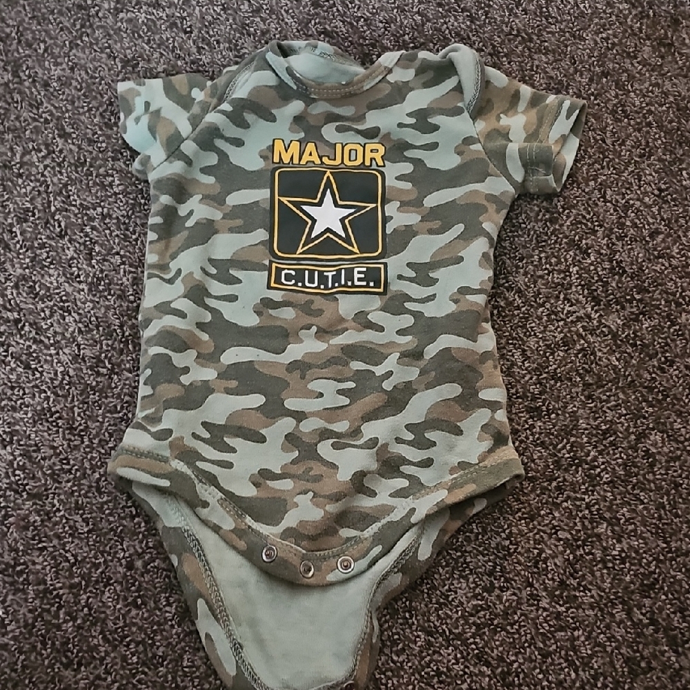 Major C.U.T.I.E. Camouflage Baby Onesie